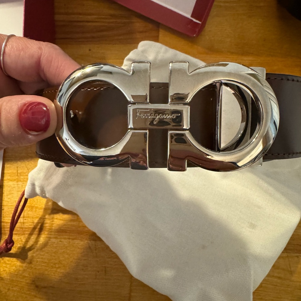 Men’s Ferragamo belt. Worn once for wedding.